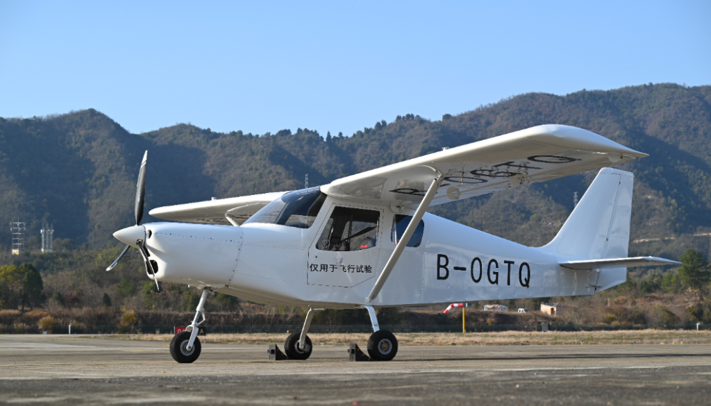 圖為AG60E電動飛機。（航空工業(yè)集團供圖）